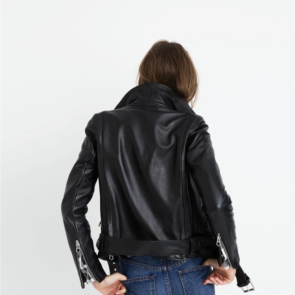 Madewell The Ultimate Leather Motorcycle Jacket. Size Small. - Picture 5 of 11